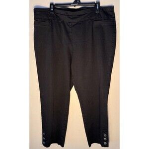 Croft & Barrow Women's Pants Black Size 18 Pull on GUC
